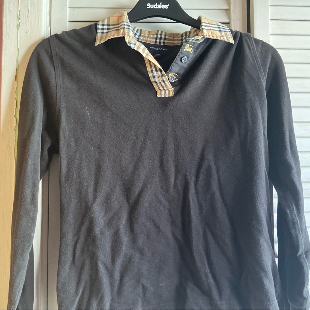 Black Burberry Polo